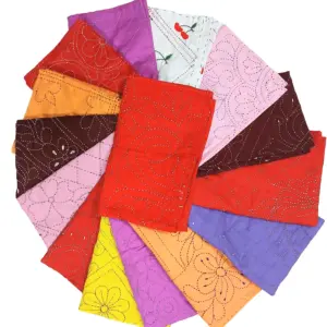 Multicolor Premium Cotton Baby Nokshi Katha Combo (6 Pcs) | Handmade Quilt Set | Suta.bd