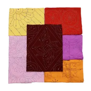 Premium Baby Nakshi Katha Combo Pack (6 Pcs) | 3-Layer Handmade Cotton Bedding | Suta.bd